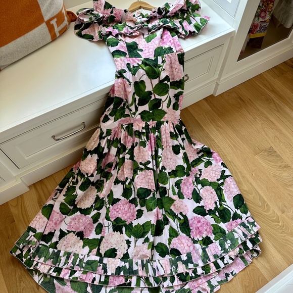 OSCAR DE LA RENTA HYDRANGEA GOWN - SIZE 8 - Picture 7 of 9